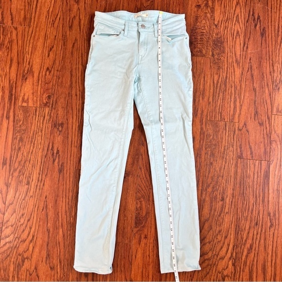 Levi’s Pastel Blue Colored Mid Rise Cotton Blend Skinny Jeans Size 28 Waist - Picture 14 of 16